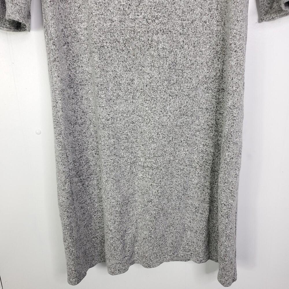 Whbm Dress Womens XXS Bell Sleeve Knit Light Gray Tie Back Short Shift - Picture 3 of 11